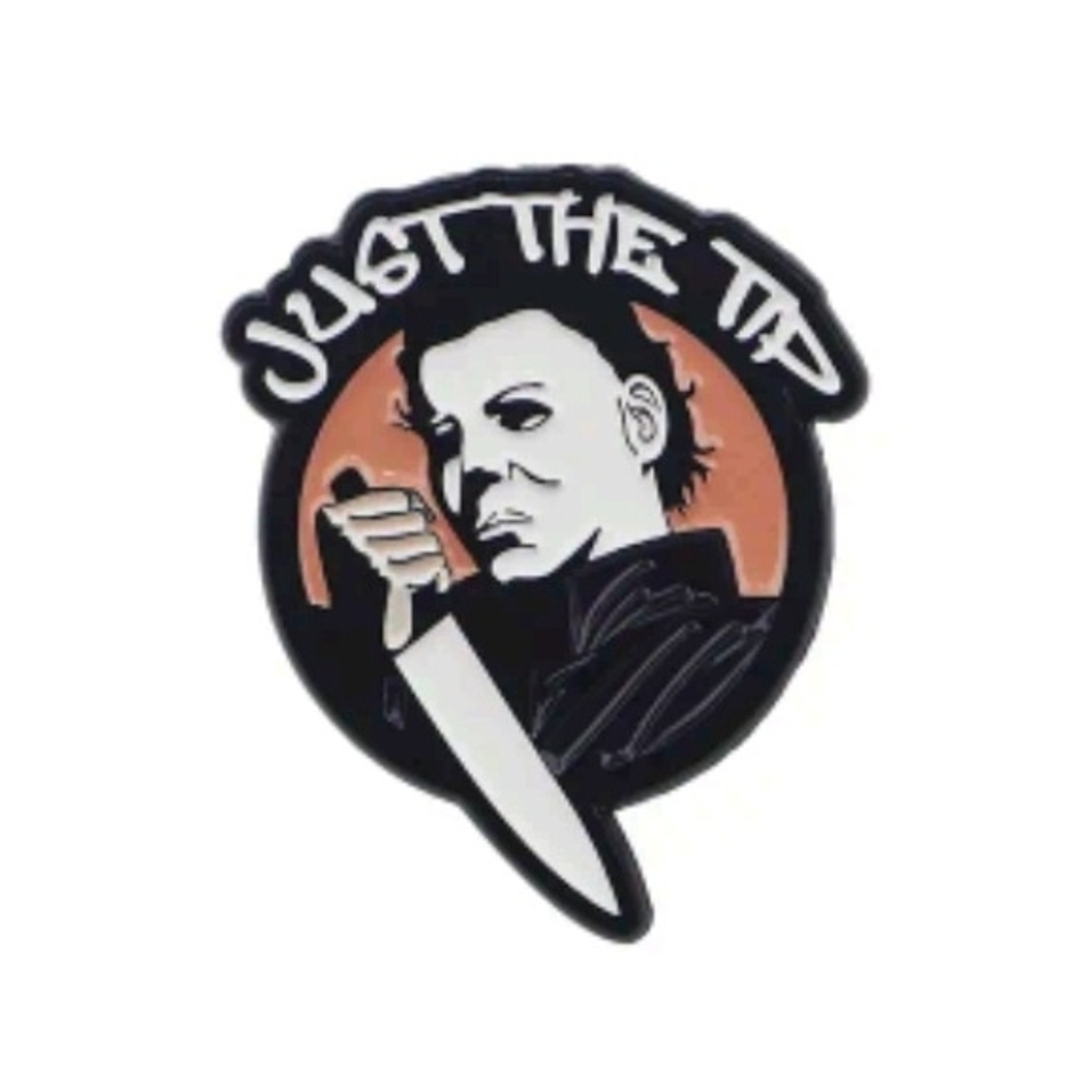 Black and White Enamel Brooch